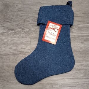 Vintage 2000 Denim Christmas Stocking Unbranded Blue Jean New With Tag